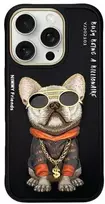 Nimmy dėklas Apple iPhone 16 Pro Max 6.9″ juodos spalvos Glasses Cool Dog