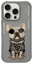 Nimmy Apple iPhone 16 Pro Max 6.9" dėklas telefonui pilkos spalvos Glasses Cool Dog