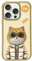 Nimmy Apple iPhone 16 Pro 6.3″ dėklas telefonui haki spalvos Cool&Cute 2.0 Cat