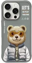 Nimmy Apple iPhone 16 Pro Max 6.9" dėklas telefonui pilkos spalvos Cool&Cute 2.0 Bear