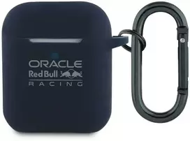 Red Bull Raudona Bull Raudona Bull silikoninis dėklas ausinėms Apple AirPods 1/2 mėlynos spalvos