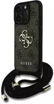 GUESS dėklas skirtas Apple iPhone 16 Pro GUHCP16LP4GMGCRW (CBDY PU 4G Big Logo W/Cord Strap) rudos spalvos