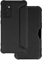 Topt Razor Carbon Book Samsung Galaxy S24 FE dėklas telefonui juodos spalvos