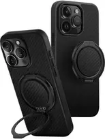 UNIQ dėklas Keva Air Apple iPhone 16 Pro 6.3" Magclick Charging juodos spalvos