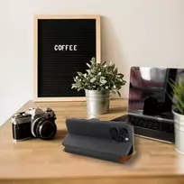 Dėklas Oem Flip case for iPhone 16 PLUS Folio Side Magnet juodas