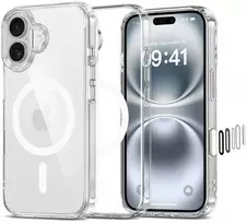 Dėklas iPhone 16 Tech-Protect FlexAir Hybrid CC MagSafe Skaidrus