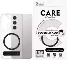 Dėklas Panzer Glass CARE by PanzerGlass Feature Juodas Kickstand & QI Samsung Galaxy S25 Plus dėkals telefonui skaidrus