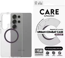 Dėklas Panzer Glass CARE by PanzerGlass Flagship Urban Combat Violetinė QI Samsung Galaxy S25 Ultra skaidrus