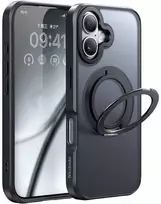McDodo PC-4930 MagSafe dėklas iPhone 16 su stovu (juodas)