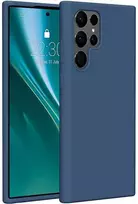Dėklas Telforceone Etteri Silicone Samsung Galaxy S22 Ultra mėlynos spalvos