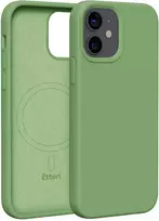 Dėklas Telforceone Etteri Silicone Mag Apple iPhone 12 / 12 Pro 6,1' šviesiai žalios spalvos