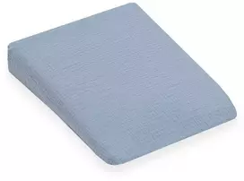 Muslino pagalvės užvalkalas vežimėliui New Baby STANDARD 30x37cm mėlynas