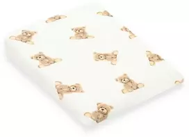 Muslino pagalvės užvalkalas vežimėliui New Baby STANDARD 30x37cm meškiukas