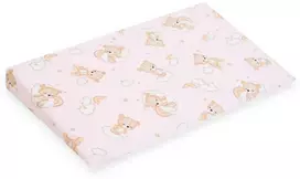 Kūdikių pagalvė-pleištas lovai New Baby BASIC 59x37cm meškiukas rožinis