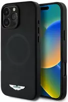 Dėklas Aston Martin HC FW Logo to Apple iPhone 16 Pro Max MagSafe juodos spalvos