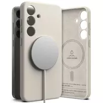Dėklas Ringke Silicone MagSafe Samsung Galaxy S25 - rusvai gelsvas