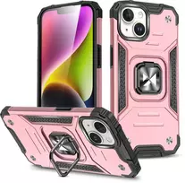 Dėklas Wozinsky Pancerne etui su laikikliu na palec do iPhone 15 Plus Ring Armor rožinė złoto