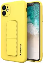 Dėklas Wozinsky Wozinsky Knickstand Case Lankstus silikono atveju su "iPhone 12 Pro stendas Max geltona