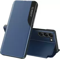 Hurtel Dėklas dėklas Samsung S24+ su su atvartu ir stovu Eco Leather View Case mėlyna