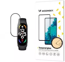 Dėklas Wozinsky Patvarus viso ekrano grūdintas stiklas su rėmeliu, skirtas Xiaomi Mi Band 8 Full Glue juodai