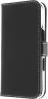 Insmat Exclusive Flip Case piniginės dėklas, Apple iPhone 16, juodas