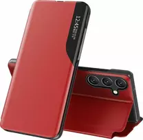Hurtel Eco Leather View Case elegant su piniginės ir stovelio funkcionalumu Samsung Galaxy A26 – dėklas telefonui raudonos spalvos
