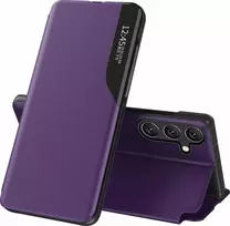 Hurtel Eco Leather View Case elegant su piniginės ir stovelio funkcionalumu Samsung Galaxy A26 – dėklas telefonui violetinės spalvos