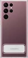 Dėklas Ecost prekė po grąžinimo Samsung Clear Standing Cover, Išmanusis telefonas Cover EF-JS908 for Galaxy S22 Ultr (Atnaujinta)