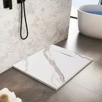 rea Dušo irklavimo baseinas Bazalt CARRARA Baltas 90x90