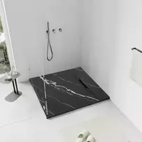 rea Dušo irklavimo baseinas Bazalt CARRARA Juodas 90x90