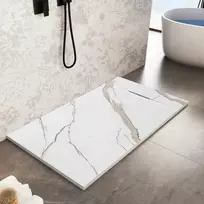 rea Dušo irklavimo baseinas Bazalt CARRARA Baltas 80x100