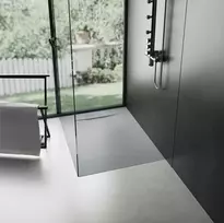 rea Dušo padėklas Bazalt Pilkas 90x90