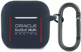 Dėklas Red Bull Raudona Bull Raudona Bull Silicone Logo & Lines AirPods 4 mėlynos spalvos