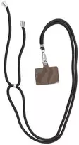 Dėklas OEM SWING (6 mm) telefono virvelė, reguliuojamo ilgio telefono pakabukas / laido ilgis 165 cm (maks. 82,5 cm kilpoje) / ant peties arba kaklo - juodas