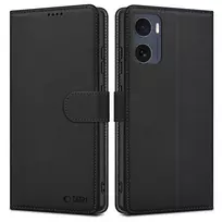Tech-Protect piniginės dėklas, skirtas Motorola Moto G05 / E15 - Matinis Juodas
