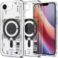 Spigen itin hibridinis „MagSafe“ dėklas, skirtas „iPhone 16e“ / „17e Neo One“ – skaidrus