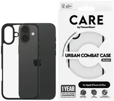 Panzer Glass Telefono dėklas - CARE by PanzerGlass Urban Combat dėklas iPhone 16 Plus Skaidrus ATIDARYTA DĖŽUTĖ