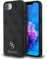 GUESS dėklas skirtas Apple iPhone 16e (SE 4 2025) compatible with MagSafe GUHMPSE4P4SM4MK (PU 4G Small 4G and Classic) juodos spalvos
