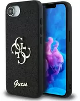 GUESS dėklas skirtas Apple iPhone 16e (SE 4 2025) GUHCPSE4HG4SGK (Fixed Glitter Big 4G) juodos spalvos