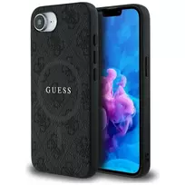 GUESS dėklas skirtas Apple iPhone 16e (SE 4 2025) suderinamas su MagSafe GUHMPSE4G4GFRK (PU 4G Ring Classic Logo) juodos spalvos