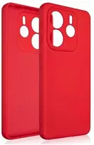 Beline silikoninis Xiaomi Redmi Note 14 5G dėklas telefonui raudonos spalvos