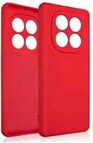 Beline silikoninis Xiaomi Redmi Note 14 Pro 5G dėklas telefonui raudonos spalvos