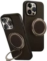 Uniq Keva Air Magclick įkrovimo GripFit dėklas, skirtas iPhone 16 Pro – rudas