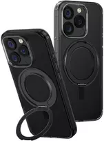 Uniq Swivix 360 besisukantis stovo dėklas, skirtas iPhone 16 Pro – Juodas