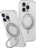 „Uniq Swivix 360“ besisukantis dėklas su atrama, skirtas „iPhone 16 Pro“ – skaidrus