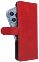 Oem Universal book dėklas COMMON dydis S skirtas Apple iPhone 12 / 13 / Samsung Galaxy S6 / A5 2016 / XCOVER 4 / S22 / HUAWEI P8 2017 red