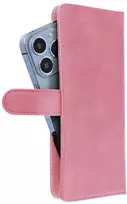 Oem Universal book dėklas COMMON dydis S skirtas Apple iPhone 12 / 13 / Samsung Galaxy S6 / A5 2016 / XCOVER 4 / S22 / HUAWEI P8 2017 rožinės spalvos