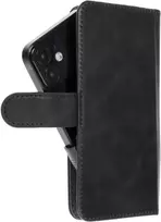 Oem Universal book dėklas COMMON dydis S skirtas Apple iPhone 12 / 13 / Samsung Galaxy S6 / A5 2016 / XCOVER 4 / S22 / HUAWEI P8 2017 juodos spalvos
