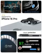 Dėklas Spigen Classic C1 MagSafe, grafito spalvos - iPhone 16 Pro