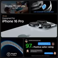 Dėklas Spigen „Ultra Hybrid MagSafe“, šerkšno rožinės spalvos titano spalvos – „iPhone 16 Pro“
